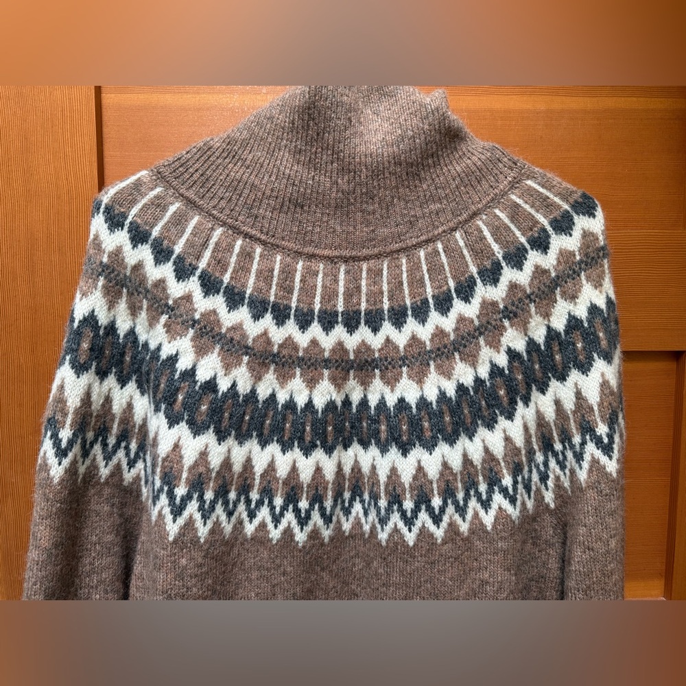 NEW GAP Fair Isle turtleneck mini sweater dress *TALL* medium